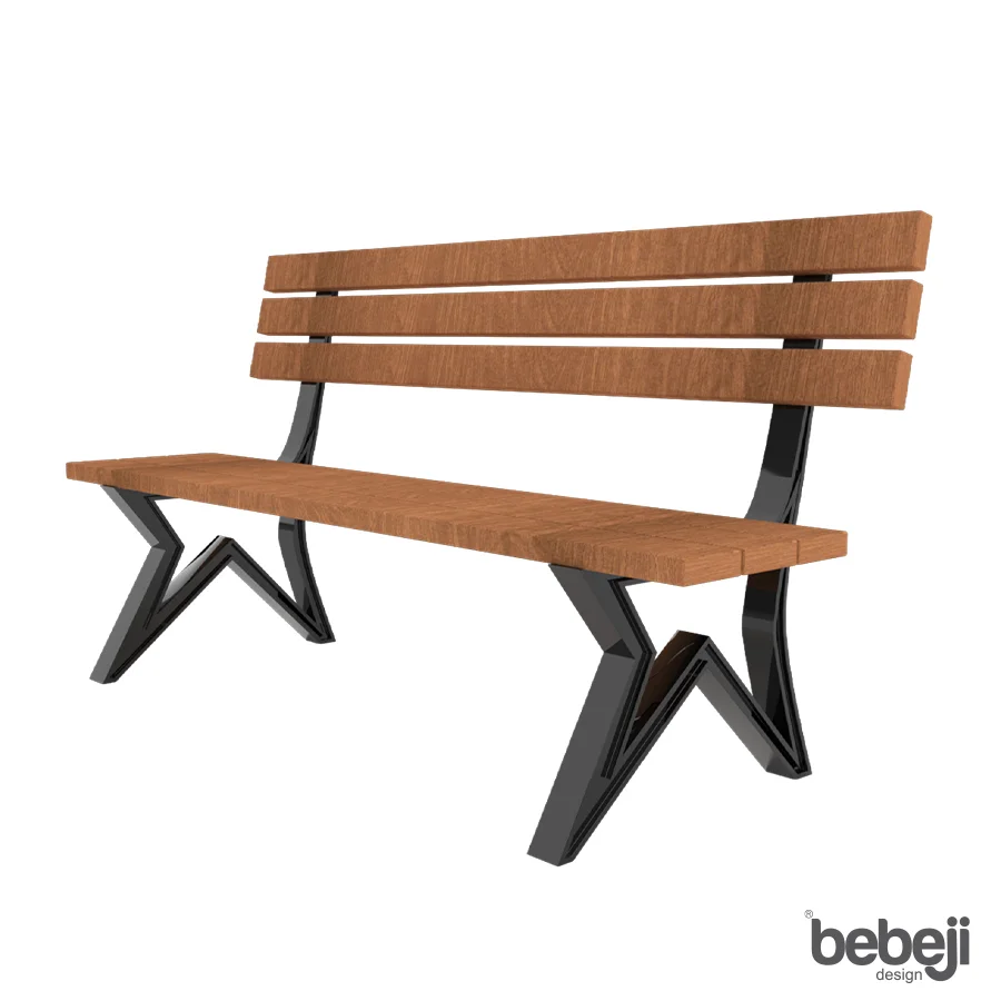 Wooden Bench Star Style J9802